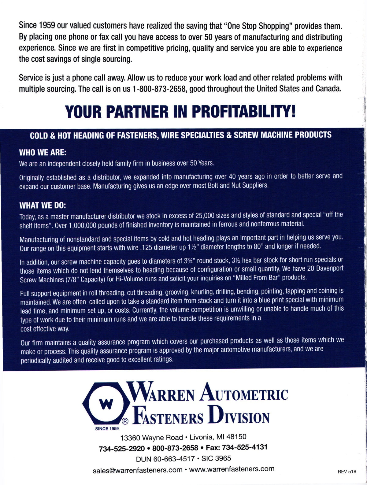 YOUR PARTNER IN PROFITABILITY!