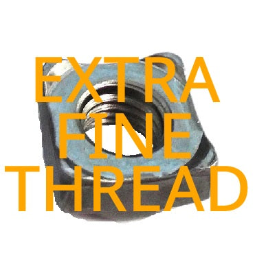 M12-1.25 Extra Fine Thread Square Weld Nuts Steel (Package of 15)