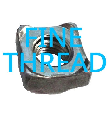M14-1.5 Fine Thread Square Weld Nuts DIN 928 Steel (Package of 5)