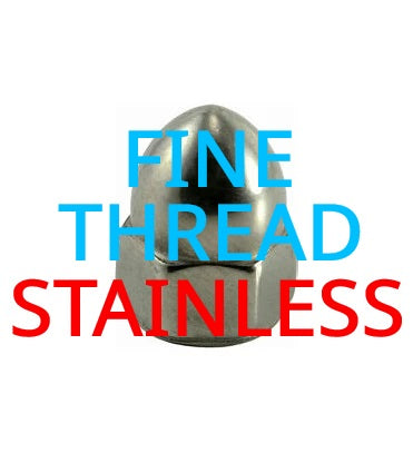 7/16"-20 High Crown Acorn Cap Nuts, 303 Stainless (Package of 5)